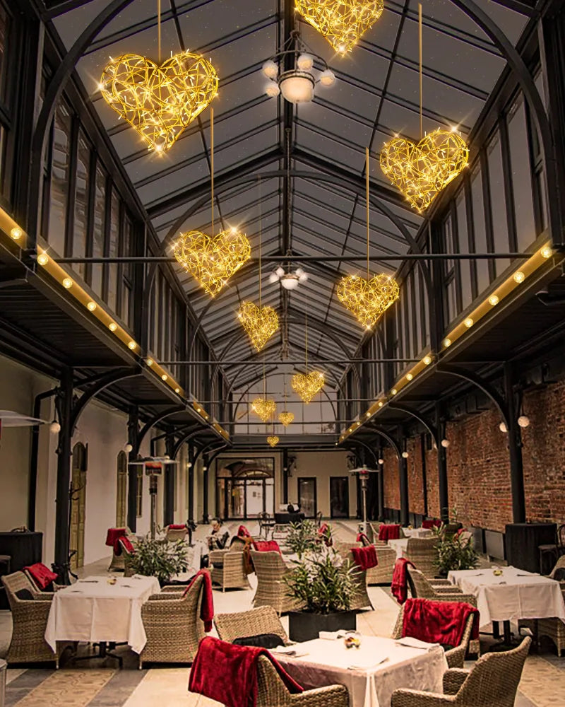 LED Heart made of aluminum – handcrafted light sculpture